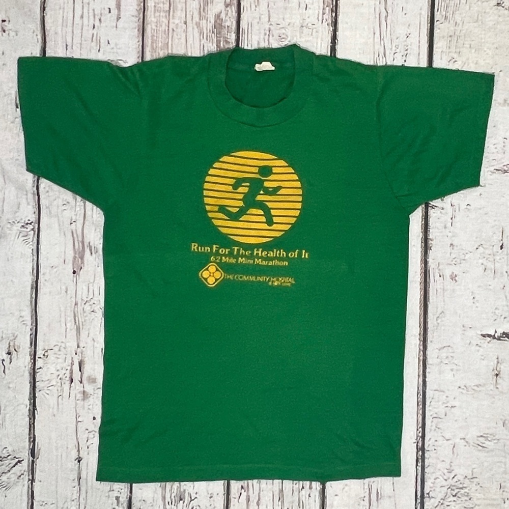 Vintage 80s Single Stitch Run For Health Mini Marathon Screen Stars tshirt